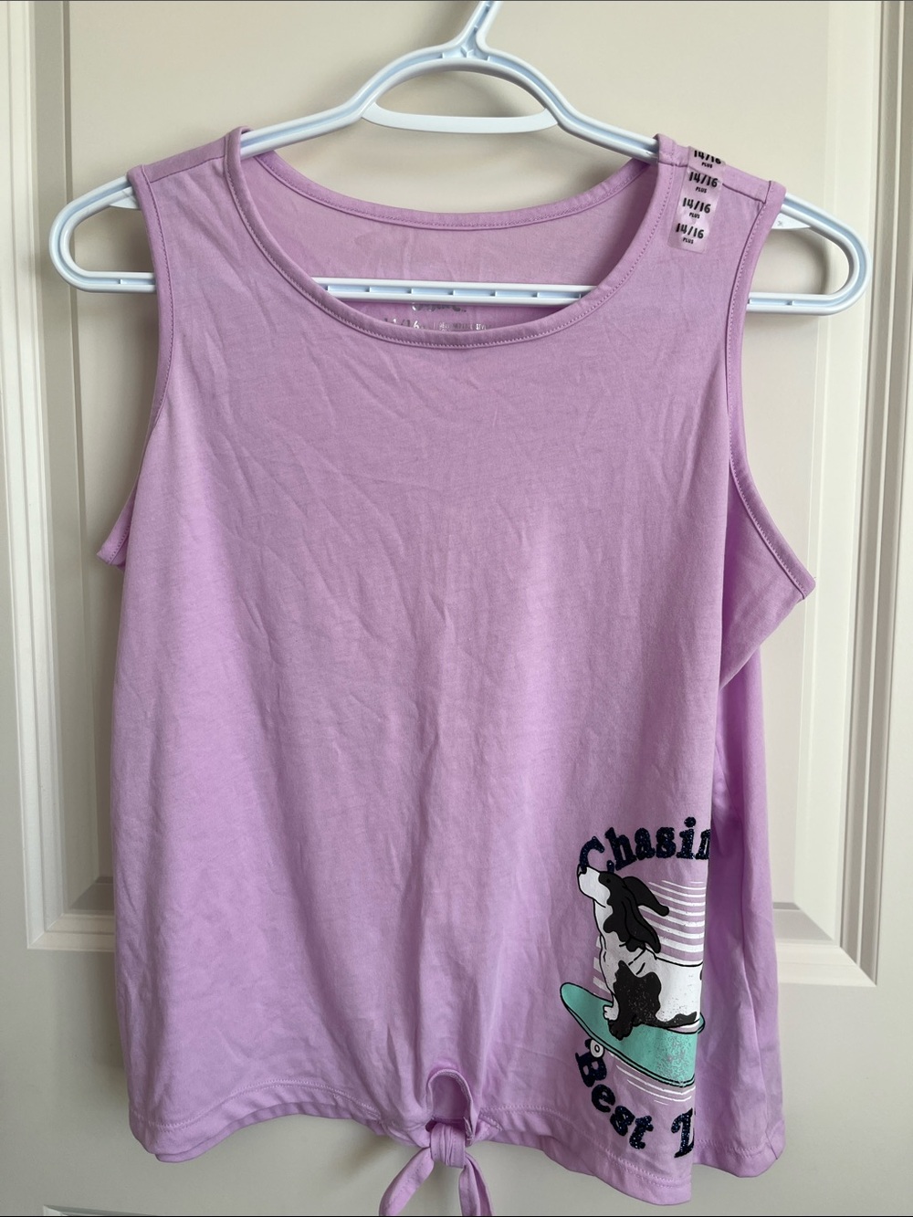 Justice Lilac Girls' Tee with Metallic Logo